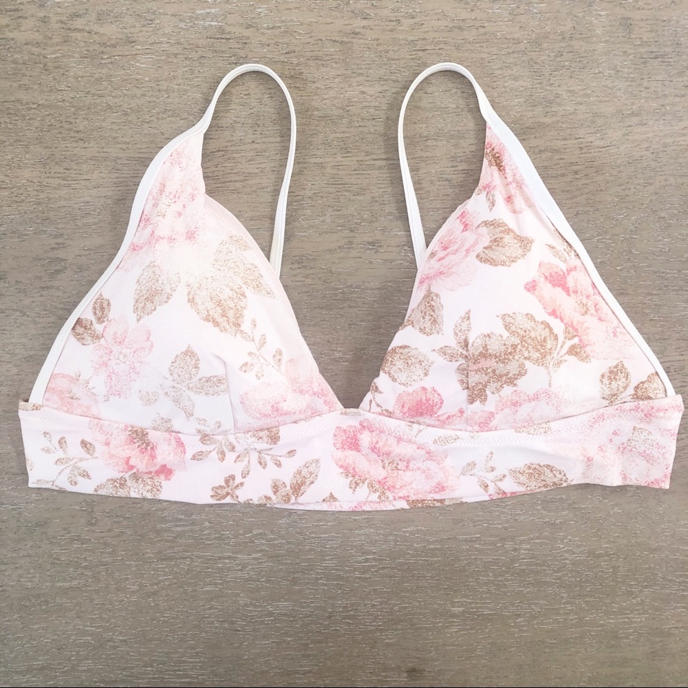 Aerie bikini triangle top floral print XXL
